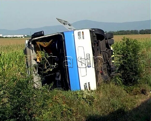 medzinárodná linka Praha Ľvov prevrátený autobus nešťastie  